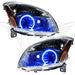 2007-2008 Nissan Maxima Pre-Assembled Halo Headlights with blue LED halo rings.