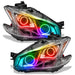 Nissan Maxima headlights with ColorSHIFT LED halo rings.