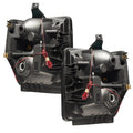 Rear view of 2008-2010 Ford F-250/F-350 Super Duty Pre-Assembled Halo Headlights - Chrome Housing