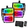 2008-2010 Ford F-250/F-350 Super Duty Pre-Assembled Halo Headlights - Chrome Housing with 2.0 Controller.