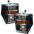 2008-2010 Ford F-250/F-350 Super Duty Pre-Assembled Halo Headlights - Black