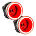 2011-2013 Dodge Durango Pre-Assembled Halo Fog Lights with red LED halo rings.