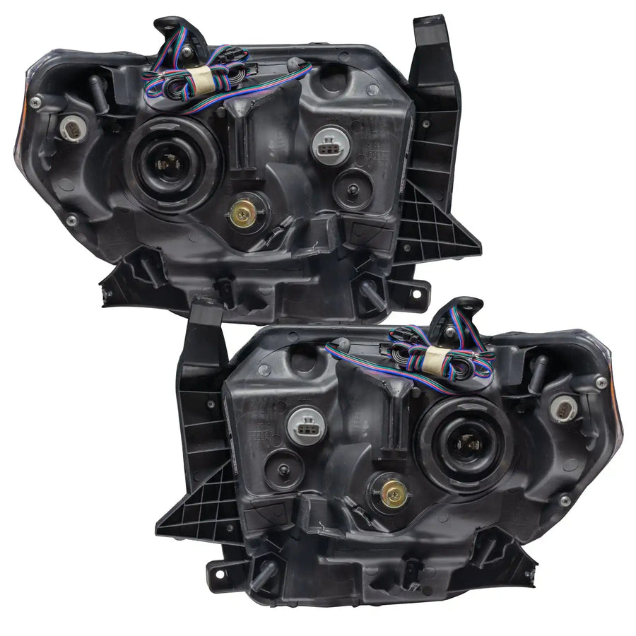 Rear view of toyota pre-assembled headlights