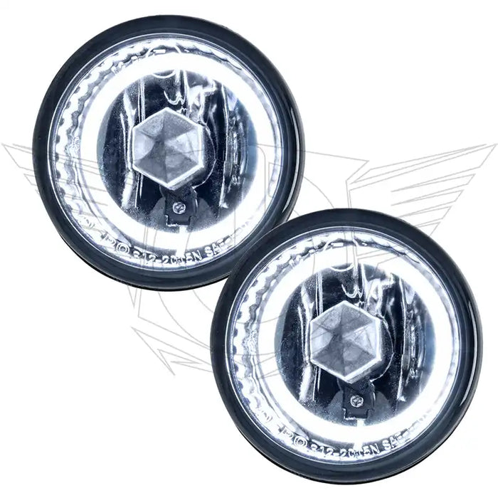 2008-2009 Subaru Legacy Pre-Assembled Halo Fog Lights with white halo rings.