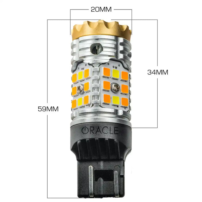 LED bulb diagram with measurements