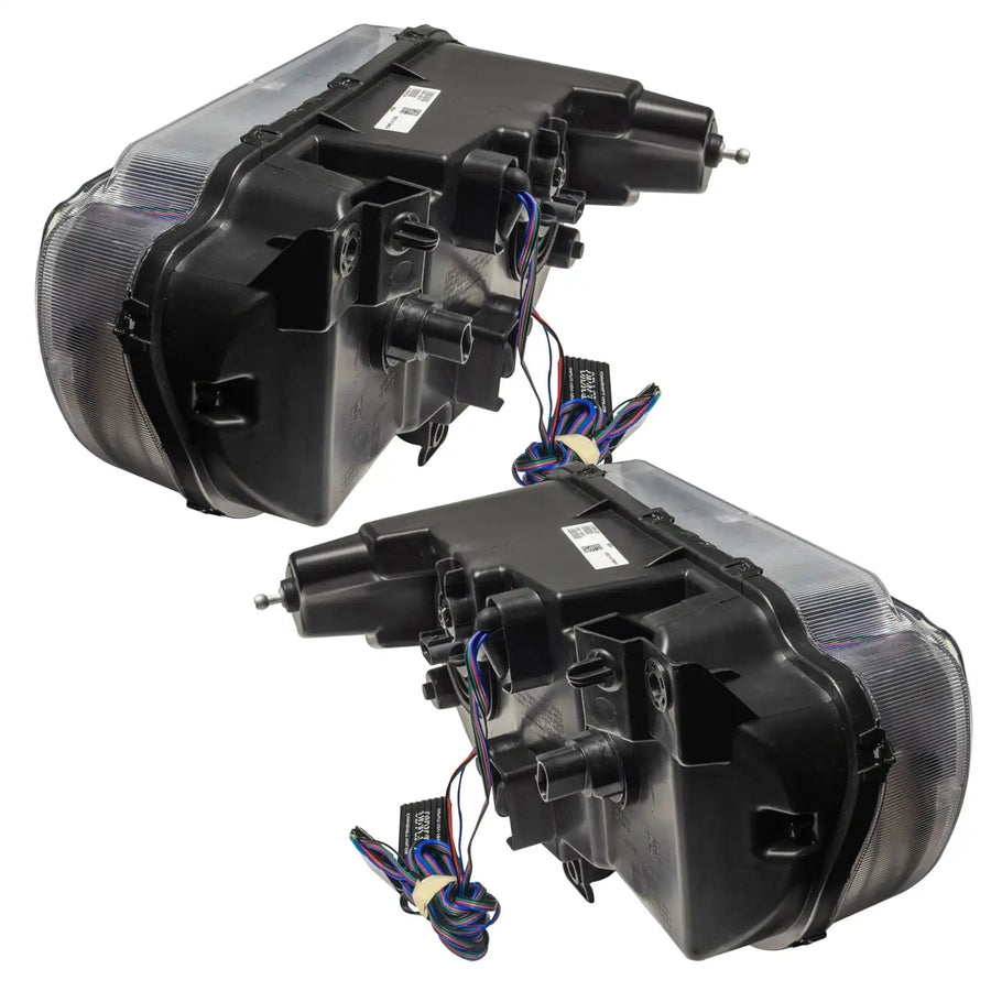 Side view of 2008-2014 Dodge Challenger Pre-Assembled Halo Headlights - Non HID - Chrome