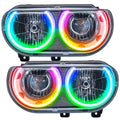2008-2014 Dodge Challenger Pre-Assembled Headlights-Chrome-(Non-HID) Dynamic ColorSHIFT