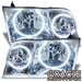 1998-2011 Ford Crown Victoria Pre-assembled Halo Headlights - Halogen - Chrome Housing