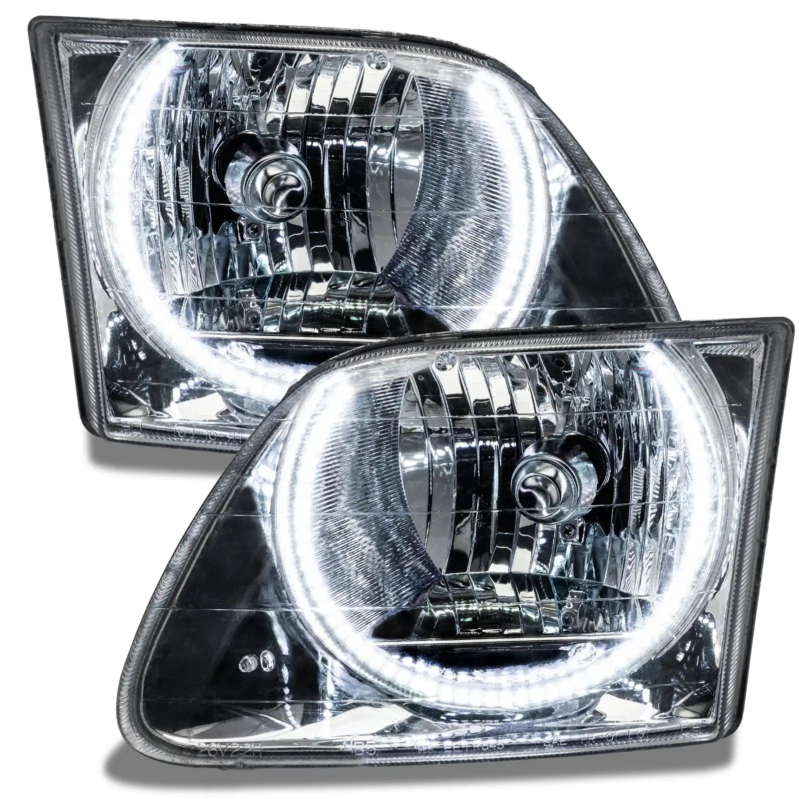 ORACLE Lighting 1997-2003 Ford F-150/F-250 Super Duty Pre-Assembled Halo  Headlights - Chrome Housing, image size:1600x1600
