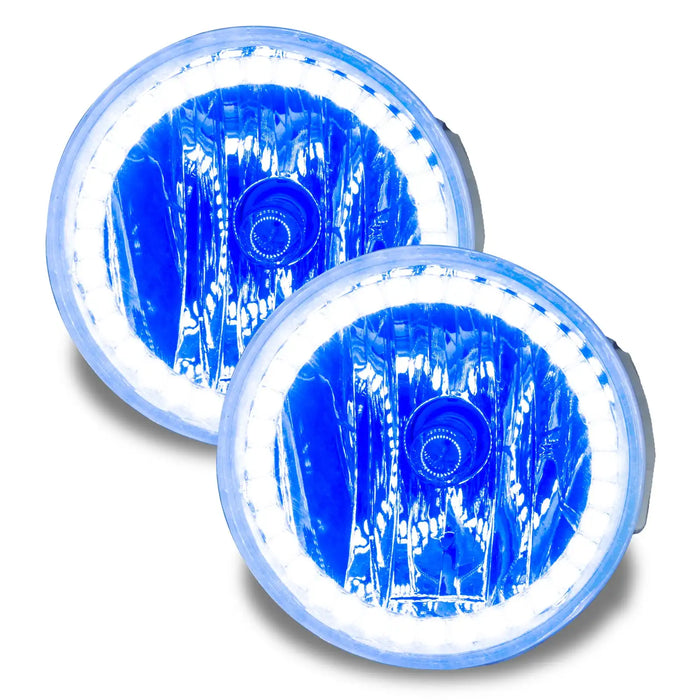 Ford Explorer Sport Trac fog lights with blue halo rings.