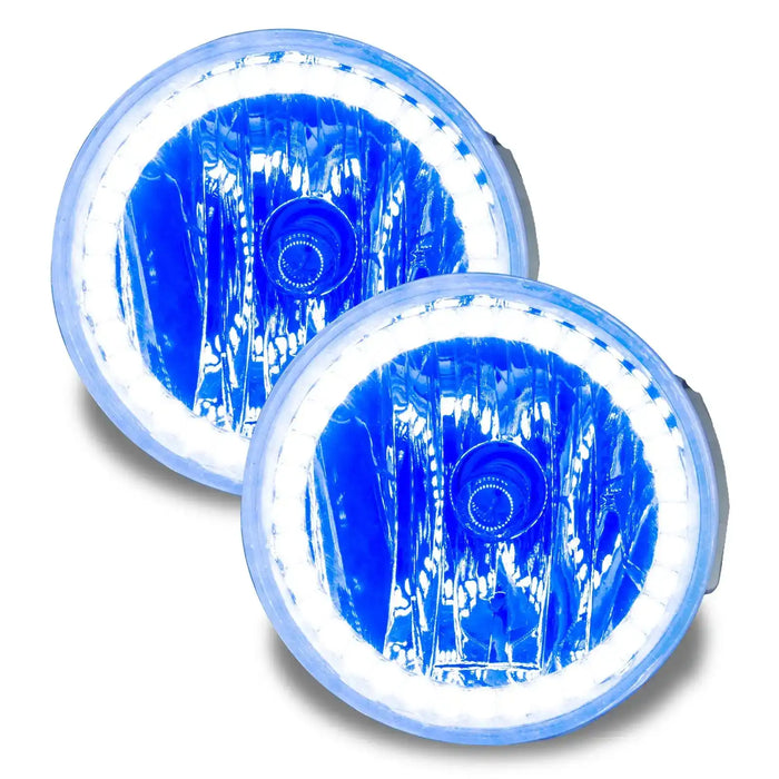 Ford Explorer Sport Trac fog lights with blue halo rings.