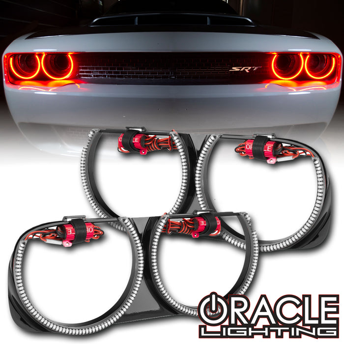 ORACLE Lighting 2015-2023 Dodge Challenger Pre-Installed Halo Headlight Bezels