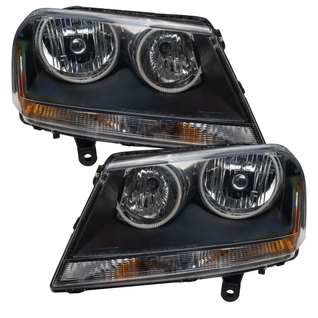 2008-2013 Dodge Avenger RT Pre-Assembled Halo Headlights - Black Housing