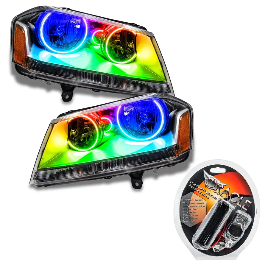 2008-2014 Dodge Avenger SE/SXT Pre-Assembled Halo Headlights with RF Controller.