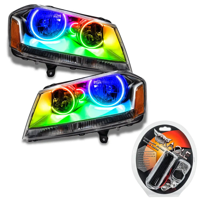2008-2014 Dodge Avenger SE/SXT Pre-Assembled Halo Headlights with RF Controller.
