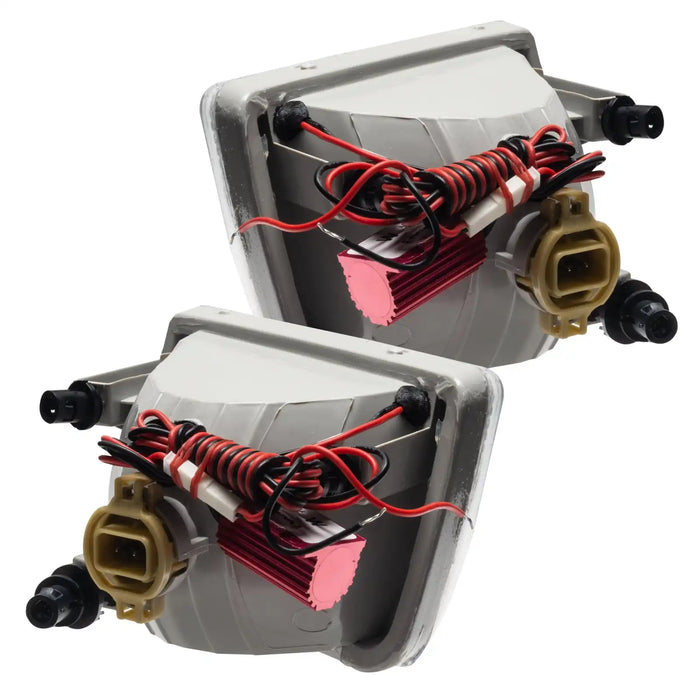 Rear view of 2007-2015 Chevy Silverado Pre-Assembled Fog Lights - Round Style