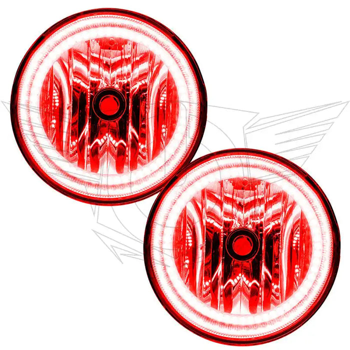 2008-2011 Ford Ranger Pre-Assembled Halo Fog Lights with red LED halo rings.
