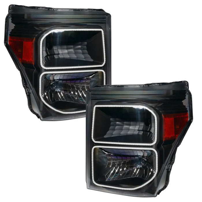 2011-2016 Ford F-250/F-350 Super Duty Pre-Assembled Headlights - Black