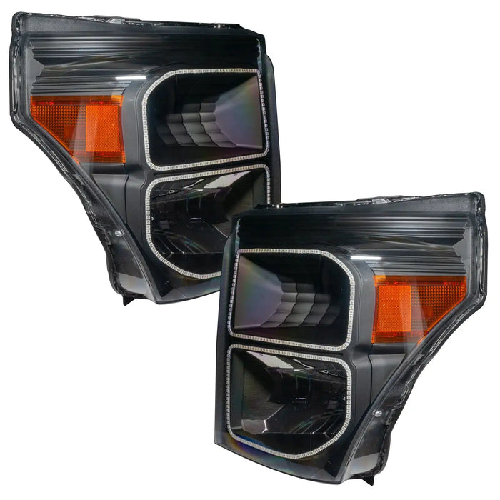 2011-2016 Ford F-250/F-350 Super Duty Pre-Assembled Headlights - Black
