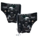 Rear view of 2011-2016 Ford F-250/F-350 Super Duty Pre-Assembled Headlights - Black