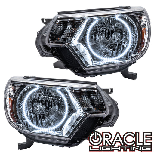 2012-2015 Toyota Tacoma Pre-Assembled Halo Headlights - Chrome