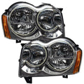 2005-2007 Jeep Grand Cherokee Pre-Assembled Headlights - Non HID - Chrome