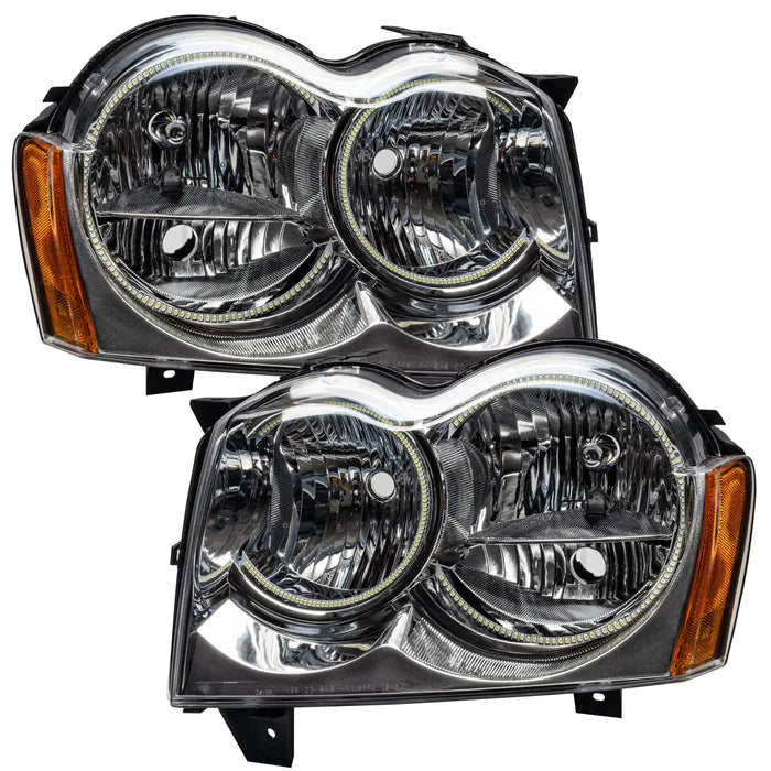2005-2007 Jeep Grand Cherokee Pre-Assembled Headlights - Non HID - Chrome