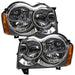 2005-2007 Jeep Grand Cherokee Pre-Assembled Headlights - Non HID - Chrome
