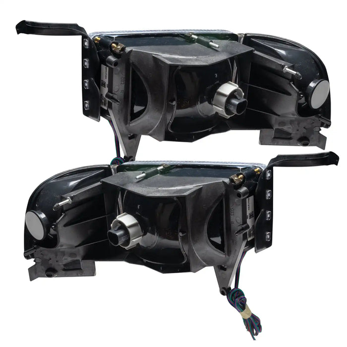 Rear view of 1994-2002 Dodge Ram 1500/2500/3500 Pre-Assembled Halo Headlights
