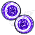 2004-2007 Nissan Armada Pre-Assembled Fog Lights with purple LED halo rings.