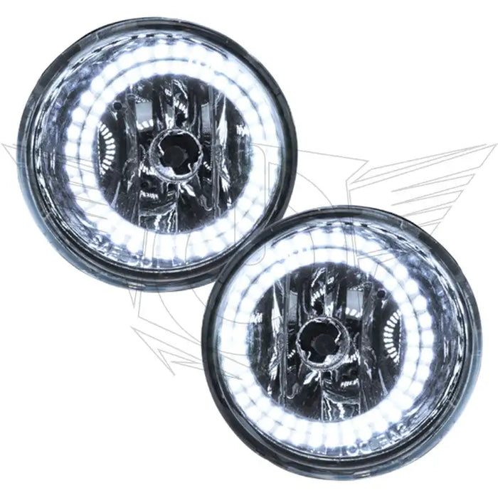 2004-2015 Nissan Titan Pre-Assembled Fog Lights with white LED halo rings.