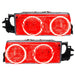 1991-1996 Chevrolet Caprice Pre-Assembled Halo Headlights with red LED halo rings.