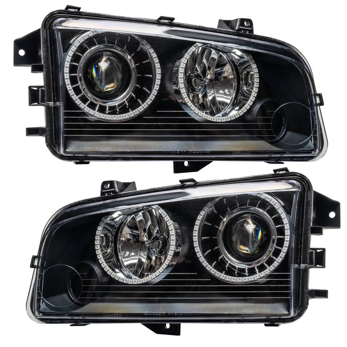 Oracle Lighting 2008-2010 Dodge Charger Pre-Assembled Halo Headlights - HID - SMD / White Oracle Lighting 2008-2010 Dodge Charger Pre-Assembled Halo Headlights - HID - SMD / White