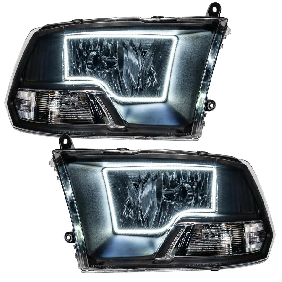 2009-2012 Dodge Ram Non-Sport Pre-Assembled Headlights - Black