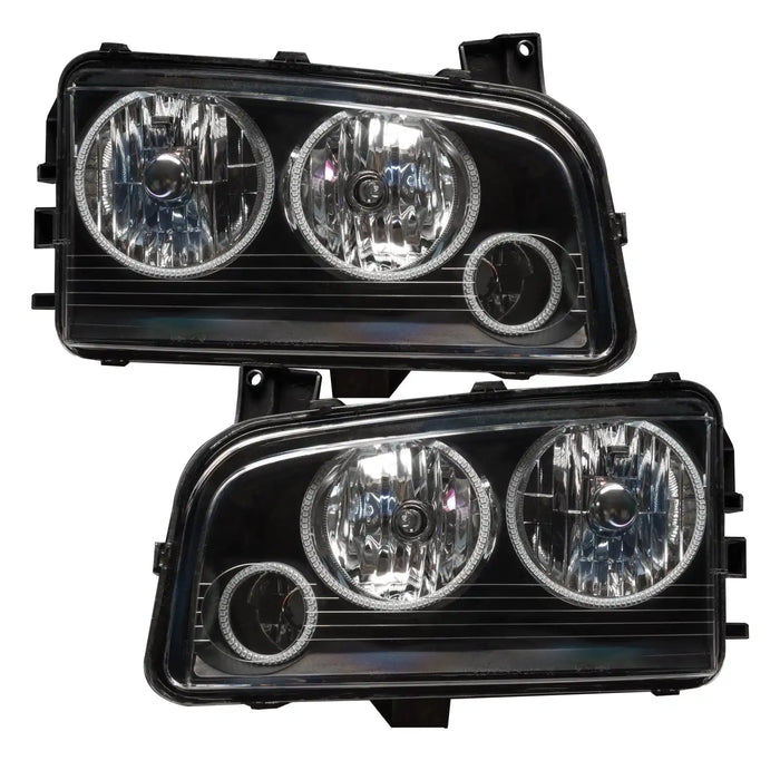 2005-2010 Dodge Charger Pre-Assembled Headlights - Non HID - Triple Halo