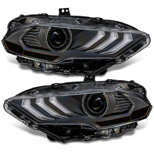 2018-2023 Ford Mustang "Black Series" Dynamic ColorSHIFT LED Headlights w/ Sequential Turn Signal