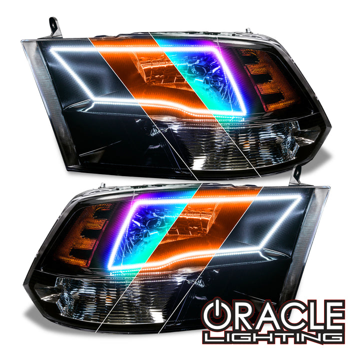 2009-2018 Ram RGB+A ColorSHIFT+ Switchback Quad Headlight Halo Kit