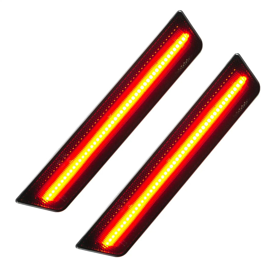 2011-2014 Dodge Charger Concept Sidemarker Rear Set with tinted lenses and red LEDs.