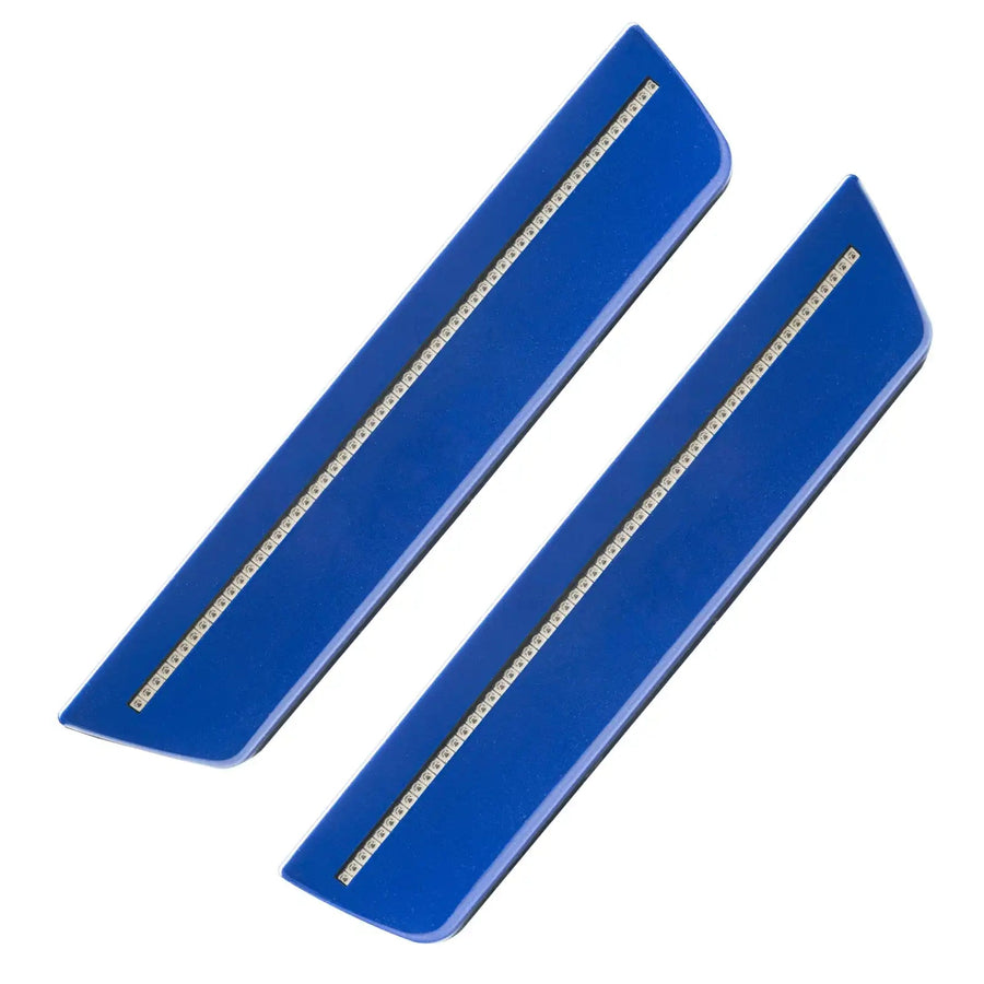 2011-2014 Dodge Charger Concept Sidemarker Rear Set with blue paint and clear lenses.
