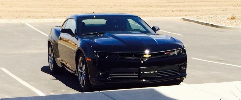 Three quarters view of a Chevrolet Camaro with Concept Side Mirrors installed.
