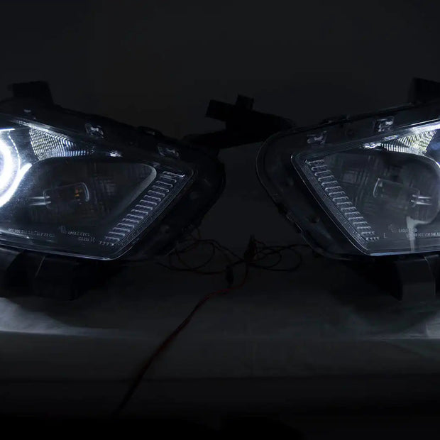 2013-2016 Dodge Dart HID Headlights - ORACLE White LED Halo Kit Pre-Installed