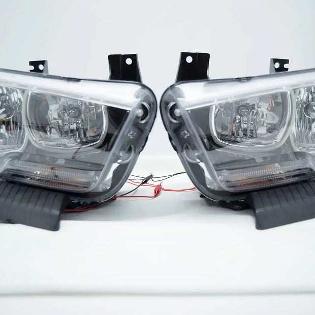 2011-2014 Dodge Charger Headlights - ORACLE Green LED Halo Kit Pre-Installed