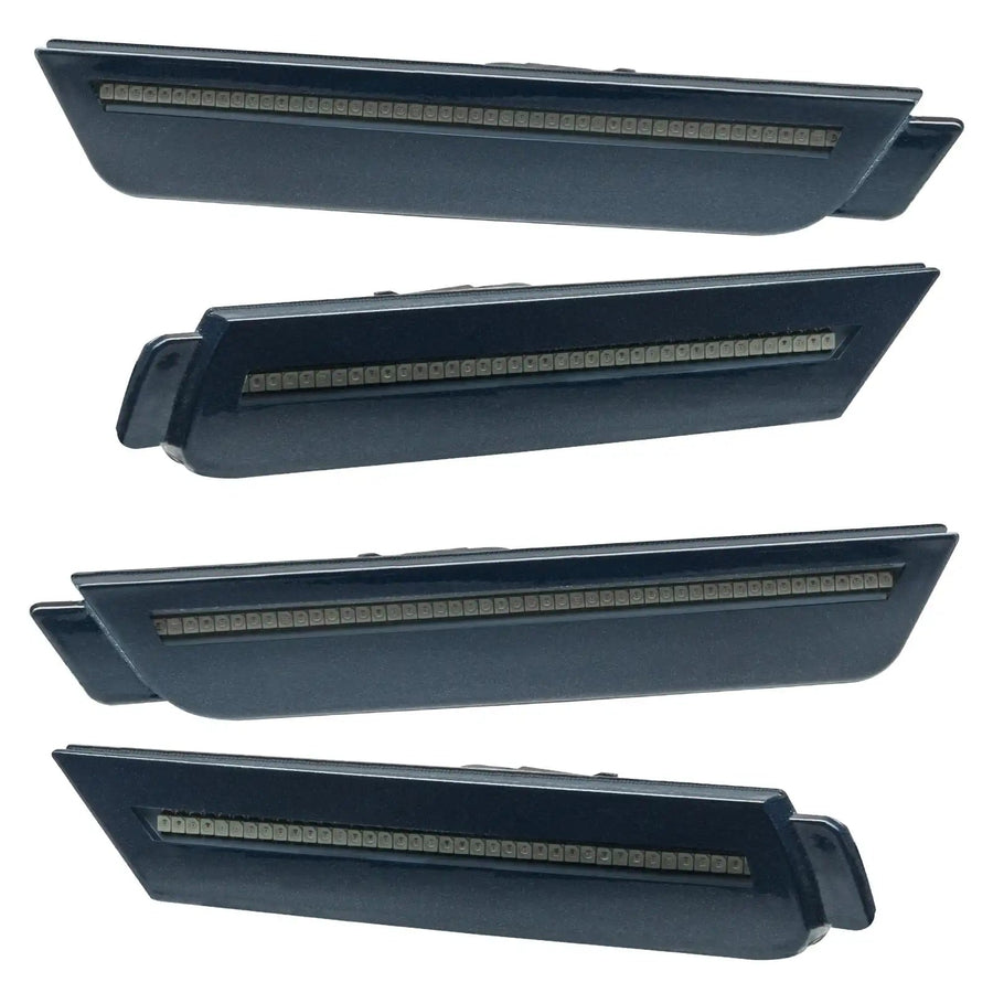 2010-2015 Chevrolet Camaro Concept SMD Sidemarker Set with berlin blue paint and tinted lenses.