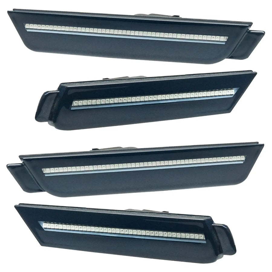 2010-2015 Chevrolet Camaro Concept SMD Sidemarker Set with blue velvet paint and clear lenses.