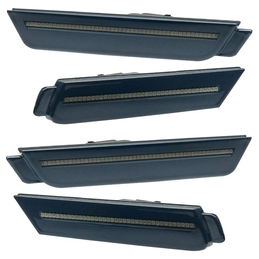 2010-2015 Chevrolet Camaro Concept SMD Sidemarker Set with blue velvet paint and tinted lenses.