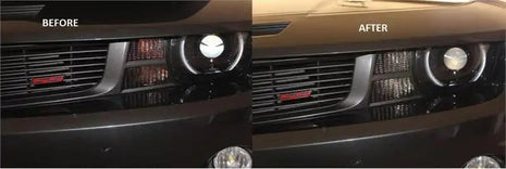 Side by side comparison of before versus after installing ORACLE 7440 Chrome Bulbs.