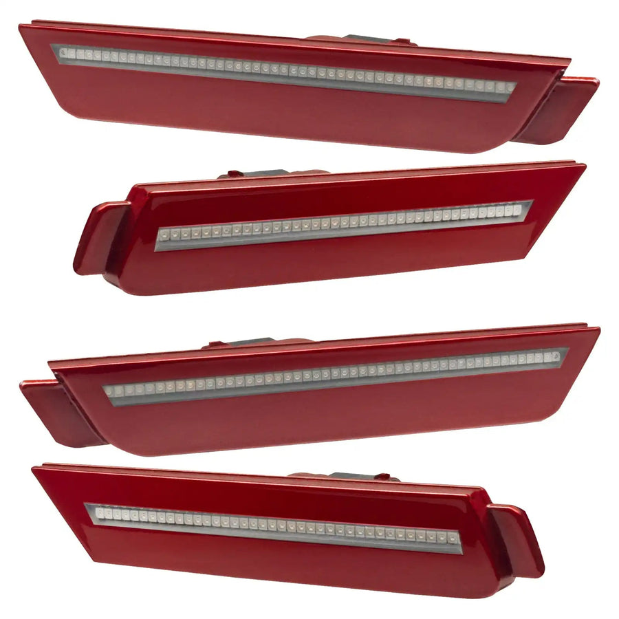 2010-2015 Chevrolet Camaro Concept SMD Sidemarker Set with crystal red paint and clear lenses.