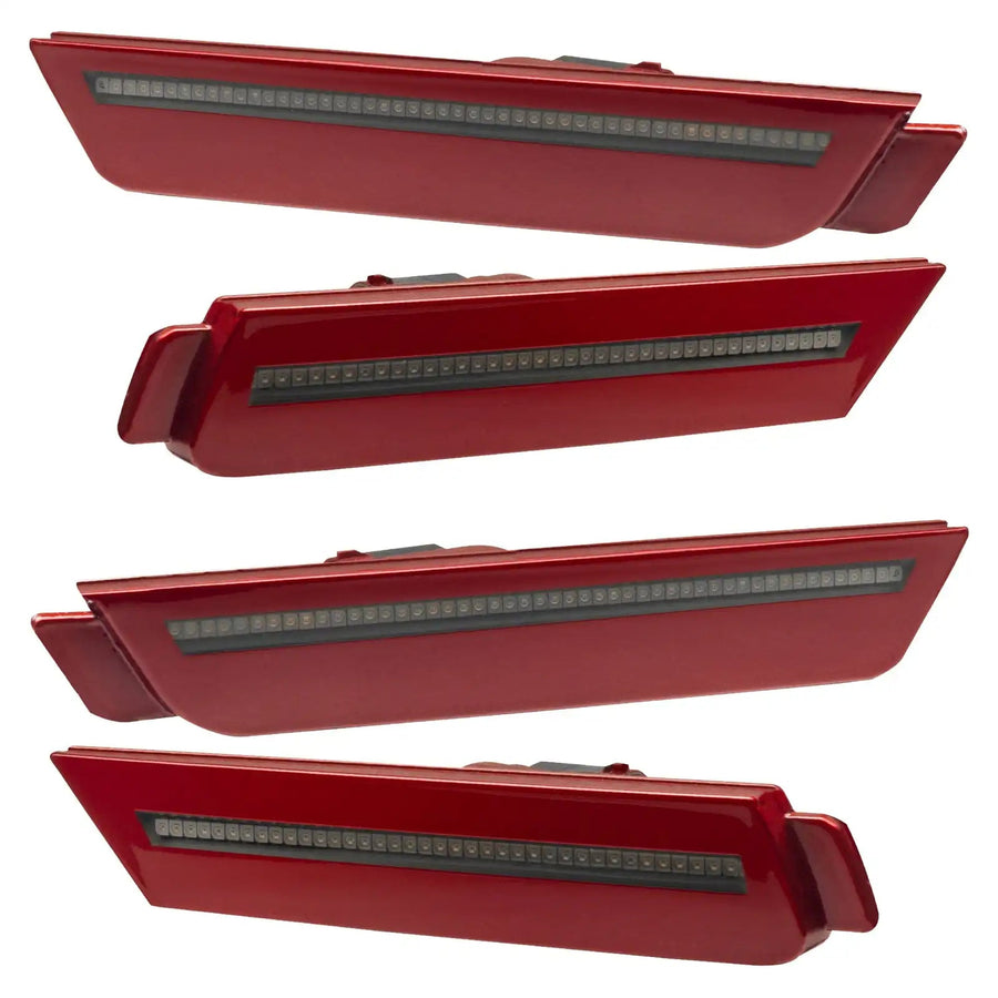 2010-2015 Chevrolet Camaro Concept SMD Sidemarker Set with crystal red paint and tinted lenses.