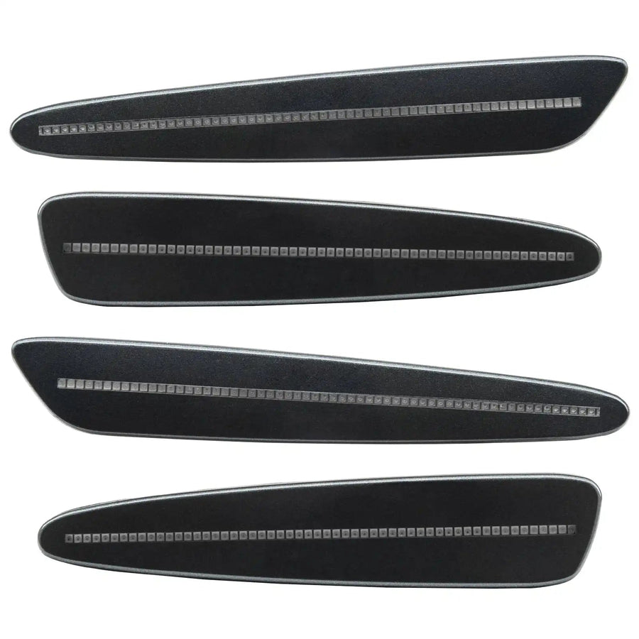 2005-2013 Chevrolet C6 Corvette Concept SMD Sidemarkers with cyber grey metallic paint and clear lenses.