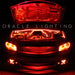 Car in the dark with red LED lighting